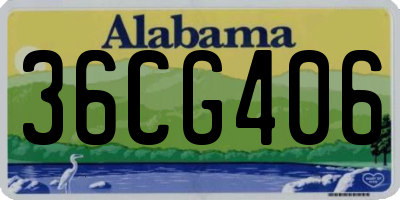 AL license plate 36CG406