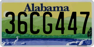 AL license plate 36CG447