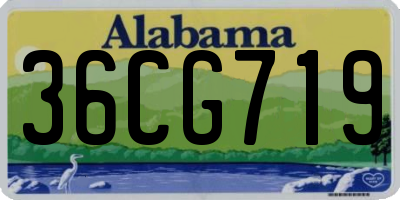 AL license plate 36CG719