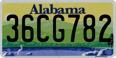 AL license plate 36CG782