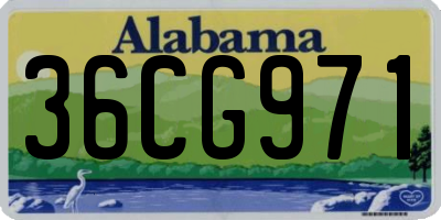 AL license plate 36CG971