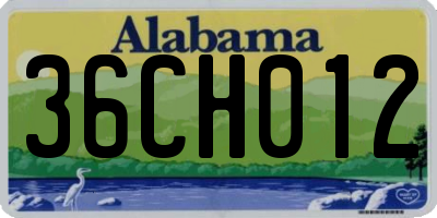 AL license plate 36CH012