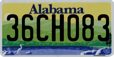 AL license plate 36CH083