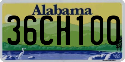 AL license plate 36CH100