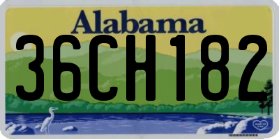 AL license plate 36CH182