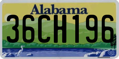 AL license plate 36CH196