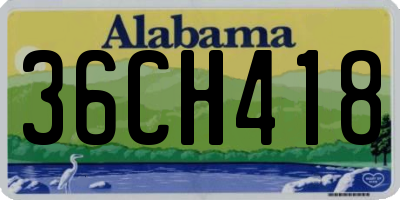 AL license plate 36CH418