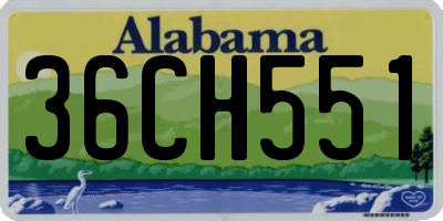 AL license plate 36CH551