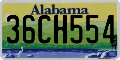 AL license plate 36CH554