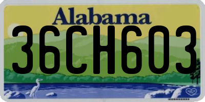 AL license plate 36CH603
