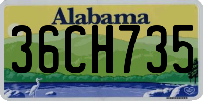 AL license plate 36CH735