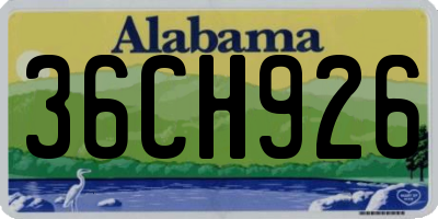AL license plate 36CH926