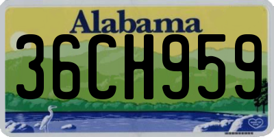 AL license plate 36CH959