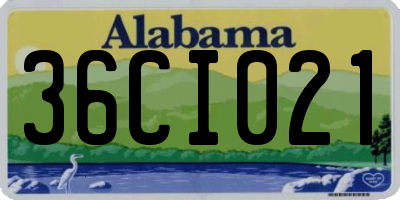 AL license plate 36CI021