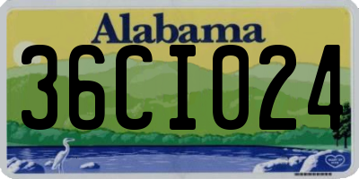 AL license plate 36CI024