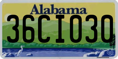 AL license plate 36CI030