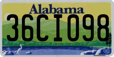 AL license plate 36CI098