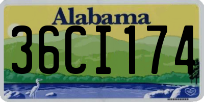 AL license plate 36CI174