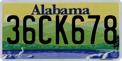 AL license plate 36CK678