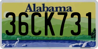 AL license plate 36CK731