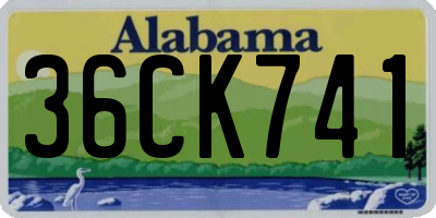 AL license plate 36CK741