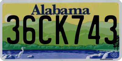 AL license plate 36CK743