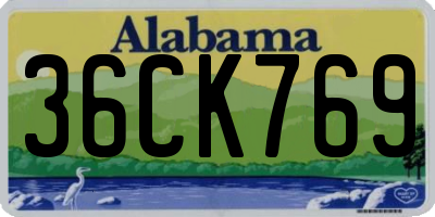 AL license plate 36CK769