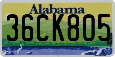 AL license plate 36CK805