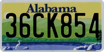 AL license plate 36CK854