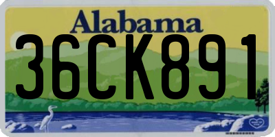 AL license plate 36CK891