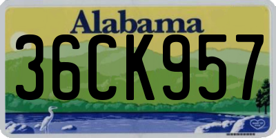 AL license plate 36CK957