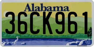 AL license plate 36CK961