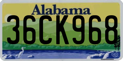 AL license plate 36CK968