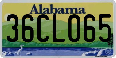 AL license plate 36CL065
