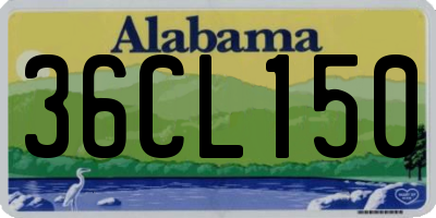AL license plate 36CL150