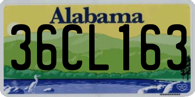 AL license plate 36CL163