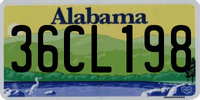 AL license plate 36CL198