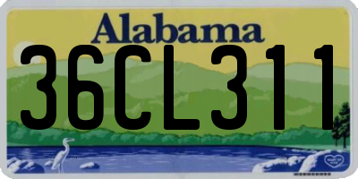 AL license plate 36CL311