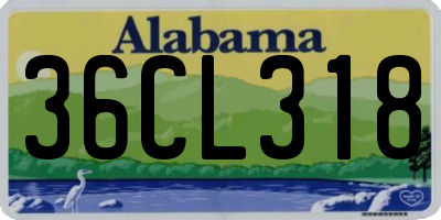 AL license plate 36CL318