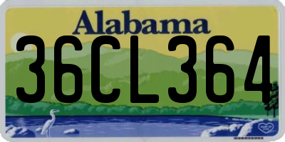AL license plate 36CL364