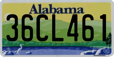 AL license plate 36CL461