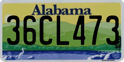 AL license plate 36CL473
