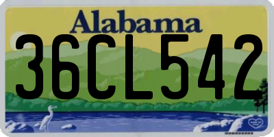AL license plate 36CL542