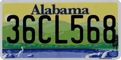 AL license plate 36CL568