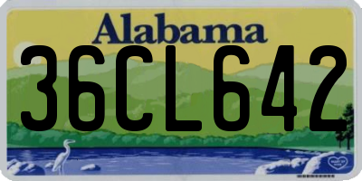 AL license plate 36CL642