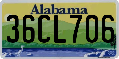AL license plate 36CL706