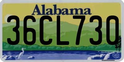 AL license plate 36CL730