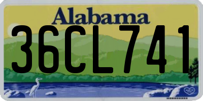 AL license plate 36CL741