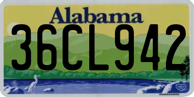 AL license plate 36CL942