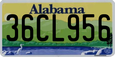 AL license plate 36CL956